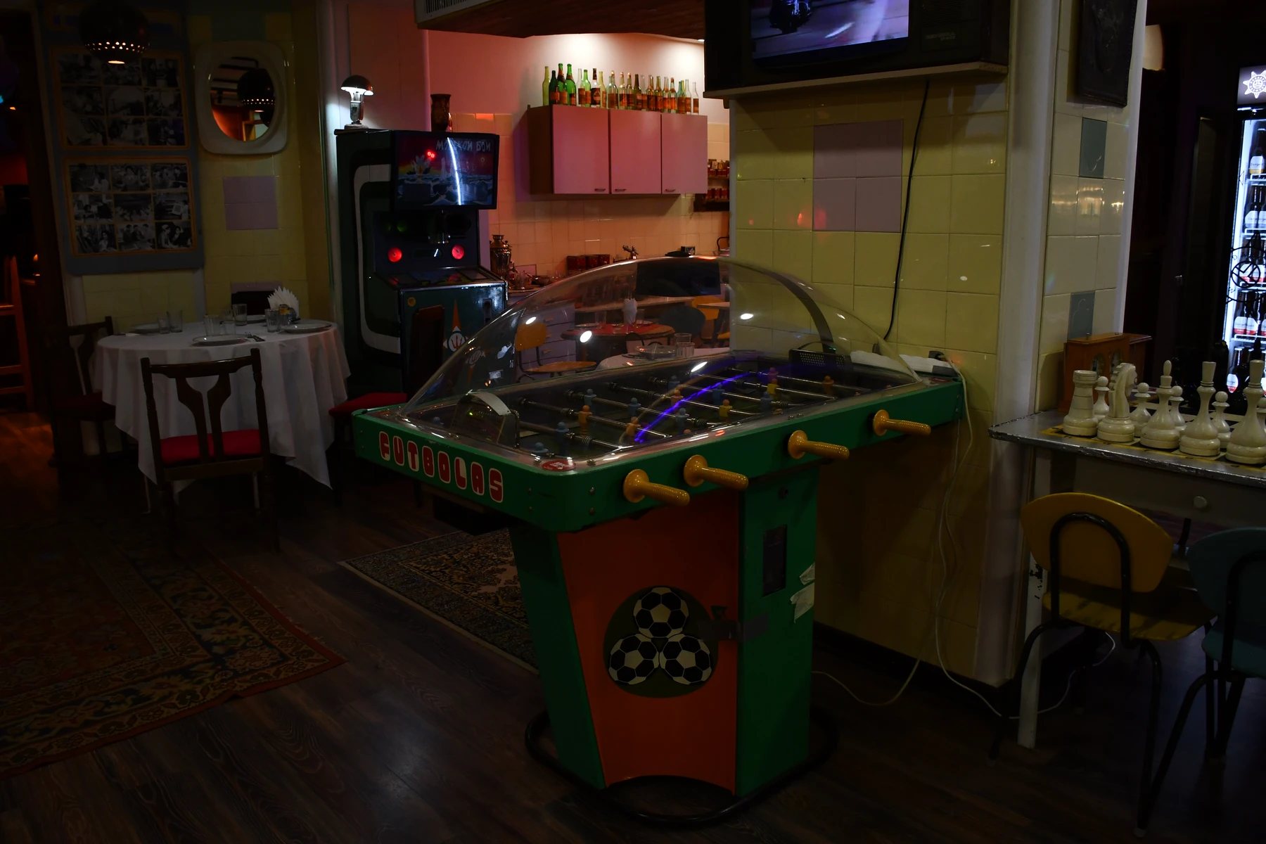 The original arcade football game at Soviet Club
